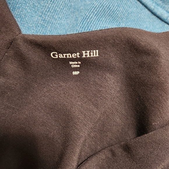 Garnet Hill Dress Black Maxi V Neck, sz 8 - Picture 5 of 7